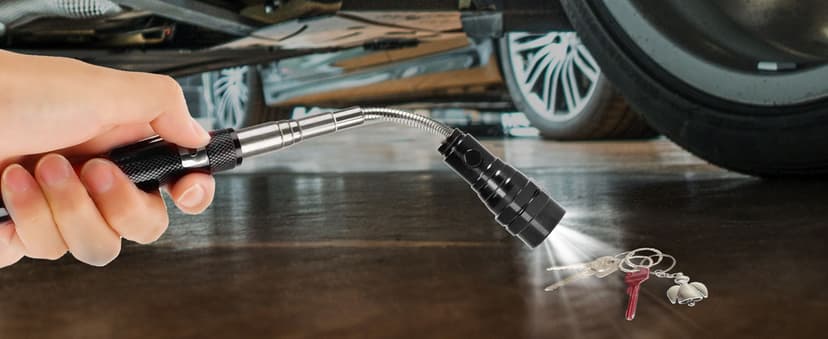 Magnetic Flashlight Gifts for Men Stocking Stuffers for Men Adults Pickup Tool Cool Extendable Magnet Telescoping Gadgets Christmas Birthday for Dad Him Husband Boyfriend Grandpa Handyman Mechanics