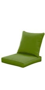 QILLOWAY Outdoor Rocking Chair Cushion 43.4x21 Inch, 100% Polyester Waterproof Patio Rocking Chair Cushion, High Back Weatherproof Chair Pad for Adirondack & Outdoor Furniture, Peacock Blue
