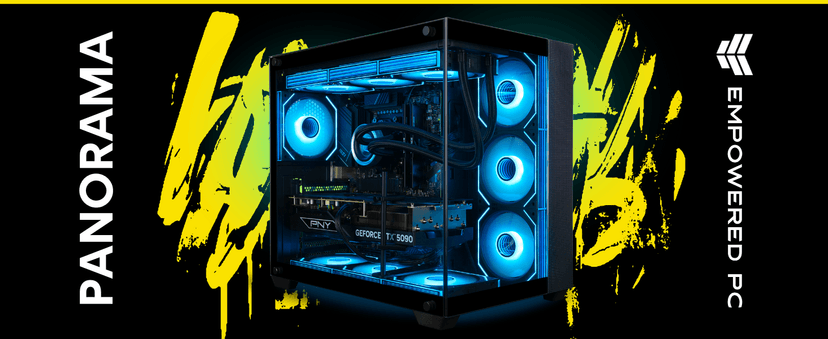 Panorama XL Gaming PC Desktop (NVD GeForce RTX 5080, Intel 24-Core i9-14900KF Processor, 96GB DDR5 RAM, 4TB Gen4 NVMe SSD, WiFi 6E, HDMI, Windows 11 Pro) Best 2025 Prebuilt Tower RGB Gamer Computer