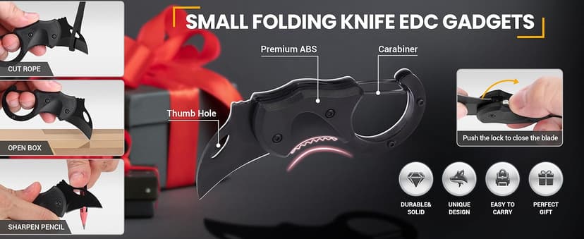 Small Pocket Knife Fathers Day Dad Gifts for Men from Daughter Wife Son, EDC Knives Birthday & Christmas Gifts for Him, Mens Stocking Stuffers Gifts Idea for Boyfriend Husband Grandpa