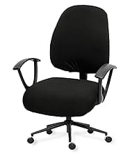 Water Resistant Stretch Computer Office Chair Cover with Durable Zipper Universal Washable Removable Spandex Rotating Boss Chair Slipcovers Anti-dust Soft Desk Chair Seat Protector for Dogs Cats Pets
