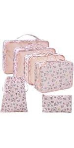 AmBealla Make up Bag Large Travel Cosmetic Bags Organizer with Brush Holder for Girl, Lightweight Cotton Toiletry Bag with Zipper for Women, Portable Makeup Case for Airplane/Home/Gym - Pink