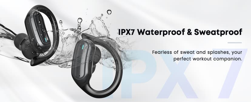 TRAUSI Wireless Earbuds, Bluetooth 5.4 Headphones, True Wireless Stereo Earphones with Noise Cancelling Mic, IPX7 Waterproof, Comfort Fit and Fast Charging Ear Buds (Black)