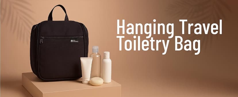 D&D Hanging Travel Toiletry Bag for Men and Women – Large Cosmetics, Makeup and Toiletries Organizer Kit with 10 Compartments, YKK Zippers, XXL Metal Swivel Hook, Water-Resistant Nylon