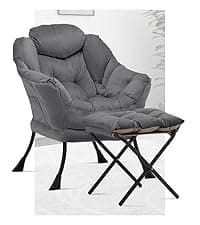 SAETSFEG Rocking Chair Nursery Teddy Upholstered Glider Rocker Rocking Accent Chair Padded Seat with High Backrest Armchair Comfy Side Chair for Living Room Bedroom Offices (Grey Teddy)