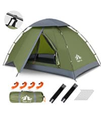 Night Cat Backpacking Tent for One 1 to 2 Persons Lightweight Waterproof Camping Hiking Tent for Adults Kids Scouts Easy Setup Single Layer 2.2x1.2m
