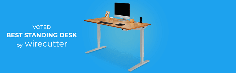 UPLIFT DESK 2-Leg V2-Commercial C-Frame Height Adjustable Standing Desk Frame (White), No Desktop, Advanced Memory Keypad, Free Wire Tray