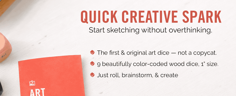 The solution to artist's block – Roll to decide what to draw or paint – Fun, Unique Gift for Artists of All Levels Two Tumbleweeds Art Dice - Drawing & Painting Prompts, Set of 9 dice B0BKTNJ24Z