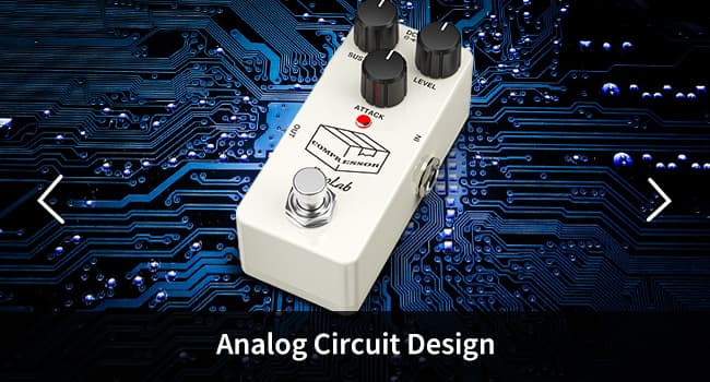 Pogolab Compressor Pedal, Guitar Pedal Compressor, Mini Compressor Pedal for Electric Guitar Bass, True Bypass DC 9V