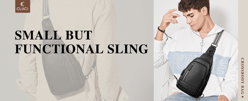 CLUCI Crossbody Bags for Women Men,Leather Sling Bag Cross Body Backpack for Woman Gifts for Women Birthday Unique