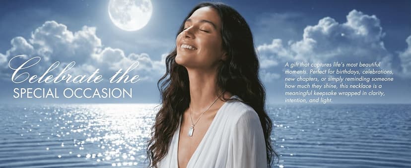 HOPE LOVE SHINE New Beginnings Rainbow Moonstone Sterling Silver Necklace for Women