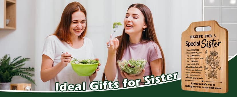Gifts for Sister, Sister Birthday Gifts, Recipe for A Special Sister Cutting Board, Sisters Gifts from Sister, Mothers Day Christmas Gifts for Sister Sister Adult