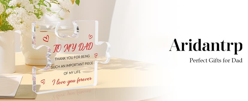 Father's Day Gifts for Dad, Dad Birthday Gift, Dad Gifts from Daughter Son, Dad Gifts for Fathers Day, Cool Gifts for Dad Acrylic Block Presents for Dad Christmas Gifts for Dad