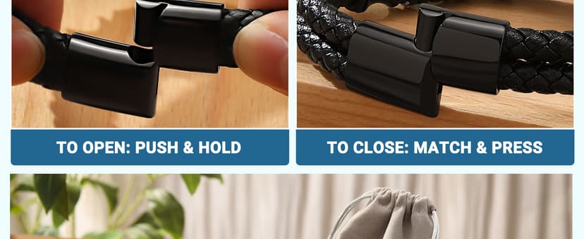 UNGENT THEM Joshua 1:9 Encouraging Christian Birthday Gifts for Boys Teens Men, Bible Verse Leather Cross Bracelet