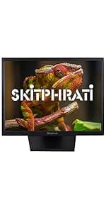 SKitphrati 15.6 Inch Small PC Monitor, FHD VA 1080P Desktop Display with 1920x1080 99% sRGB HDMI VGA Ports, 2 Hole Mounting, LED Monitor for PC, Laptop and Computer, Black
