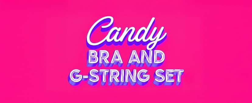 BISKVIT Candy Bikini Bra and G String Set for Women, 2 Piece Set. Favorite Bachelorette Gift for Bride, Bridal Shower Gag Gifts, Funny Outfit for Halloween and Costume Parties B0F348B917