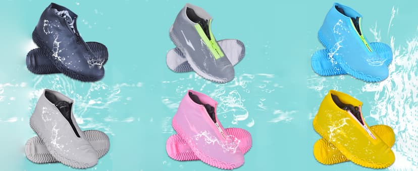 ydfagak Shoe Covers Waterproof Reusable Foldable Not-Slip Rain Shoe Covers with Zipper,Shoe Protectors Overshoes Rain Galoshes for Kids Men and Women