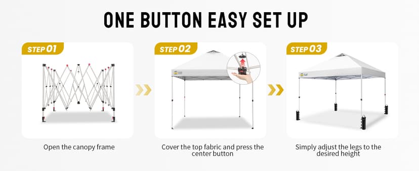 CROWN SHADES 10x10 Pop Up Canopy - Beach Tent with One Push Setup - Easy Outdoor Sun Shade for Events, Parties, Camping - Gazebo with STO-N-Go Cover Bag, Silver Coated Top, Green