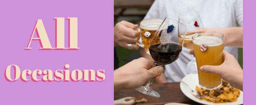 Simply Charmed Christmas Holiday Magnetic Wine Glass Charms & Cocktail Markers Set of 12 - Great Christmas Hostess Gift or Stocking Stuffer