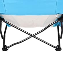 TOBTOS Low Beach Chair for Adults 2 Pack, Low Profile Folding with Cup Holder & Carry Bag, Heavy Duty Chair for Outdoor Sand, Camping, Concert, Travel