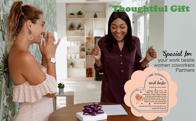 Work Bestie Christmas Gifts for Women Coworker Friends, From Coworkers to Friends Gift for Birthday Retirement Farewell Thanksgiving Day Mothers Day, Funny Work Bestie Definition Signs for Favorite Friend At Work