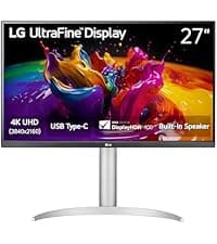 LG 27US500-W Ultrafine Monitor 27-Inch 4K UHD (3840x2160) HDR10 IPS Borderless Design Reader Mode Flicker Safe Switch App HDMI DisplayPort - White
