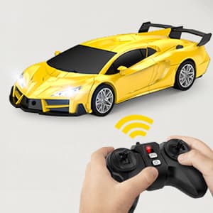 Transform Remote Control Car, RC Cars for Boys Age 3-5 6-8, One-Button Transform Toy Cars, 2.4GHz, 360° Spin, 1:16 Scale, Flashing Headlight,3-8 Year Old Grandkids Christmas Birthday Gifts