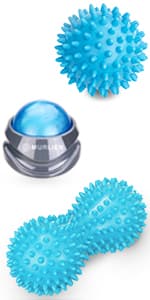 Ice Therapy Massage Roller Ball, Manual Massager for Trigger Point, Deep Tissue Massage, Alleviating Muscle Tension and Pain Relief, Suitable for Neck, Back, Shoulders, Arms, Legs, Thighs etc.