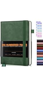 Hardcover Spiral Notebook journal with Removable Dividers Tabs, 300 Pages Leather 5 Subject Notebook College Ruled, 8"x10" Large B5 Notebooks for Work School Note taking, Lined Journal for Women,Pink B0D44Y2NSF