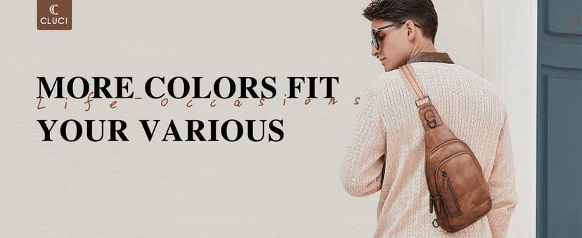 CLUCI Crossbody Bags for Women Men,Leather Sling Bag Cross Body Backpack for Woman Gifts for Women Birthday Unique