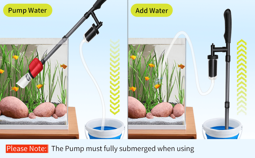 Electric Aquarium Vacuum Gravel Cleaner, 36W 6 in 1 Multifuction Automatic Fish Tank Gravel Cleaner Vacuum for Wash Sand & Water Changer