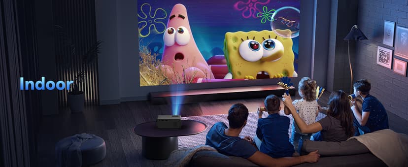 CiBest Mini Projector, 2025 Upgraded Full HD 1080P Support Video Projector, Portable Small Movie Projector, Compatible with iOS/Android/Windows/TV Stick/Box/USB/HDMI