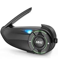 SolaMr Q8 Motorcycle Helmet Bluetooth Headset, 230hours Standby, 6 Riders Mesh Communication Systems with Audio Multitasking, Music Sharing, Noise Cancellation, FM Radio, Loud Interphone -2 Pack