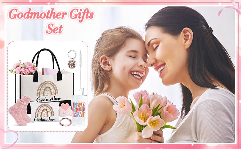 Godmother Proposal Gift Set, Will You Be My Godmother Gifts, God Mother Gifts Ideas Include Insulated Tumblers Mothers Day Christmas Birthday Baptism Present for Women Mom
