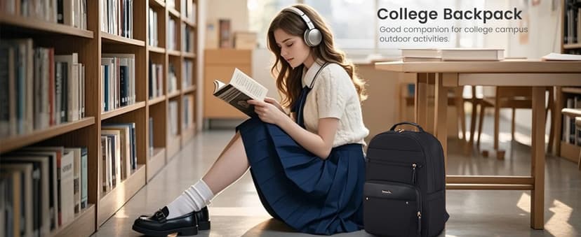 LOVEVOOK Laptop Backpack for Women with 2X Extra-Large Tumbler Pockets, 15.6" Work Backpack Purse, Travel Personal Item Bag, Carry On Business Computer Bag for Office, School, or Gift, Sage Green