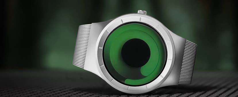 MASTOP Watches for Men Fashion Creative Liquid Movement Original Design Starry Sky Vortex Watch Men Steel Mesh Men's Watch Clock Round Unique Wristwatch Minimalist Gradient Color