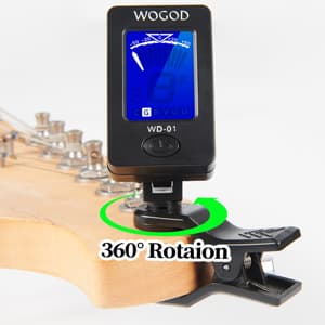 Guitar Tuner Clip on Ukulele Violin Tuner - Chromatic Tuner for Bass Electric Acoustic Guitar Tuner