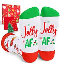 Christmas Gifts Stocking Socks - Xmas Stocking Stuffers for Men Women Secret Santa Gifts for Men Women
