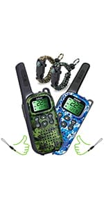 Walkie Talkies for Kids 22 Channel 2 Way Radio 3 Miles Long Range Handheld Walkie Talkies Durable Toy Best Birthday Gifts for 6 Year Old Boys and Girls fit Adventure Game Camping (Green Camo 1)