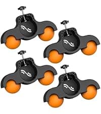 Sportneer Bike Trainer - Magnetic Stationary Bike Stand for 26-28" & 700C Wheels - Adjustable 6 Level Resistance Bike Trainer Stand for Indoor Riding with Quick Release Lever & Front Wheel Riser Block