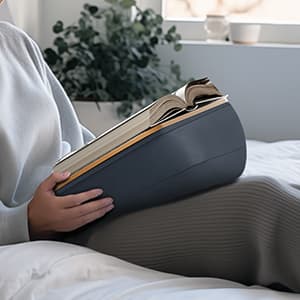 Lap Beanbag Book Stand for Hands Free Reading Comfortable Reading Pillow Stand Minimize Neck Strain Perfect Idea for Book Lovers in Dorm Room or Anywhere Else with Bookseat(Gray)