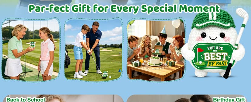 Unique Golfing Gifts for Male Boss Dad Teen Boys Gag Golf Accessories Birthday Christmas Positive Crochet Golf Decor Funny Golf Gifts for Men Women Him Bosses Day Golf Ball Gifts for Golfers B0H4Z7QN2X