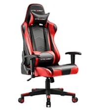 GTPLAYER Gaming Chair, Computer Chair with Footrest and Lumbar Support, Height Adjustable Game Chair with 360°-Swivel Seat and Headrest and for Office or Gaming (White)