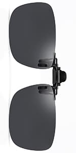 CAXMAN Polarized Clip On Sunglasses Over Prescription Glasses Men Women Compact Fit Non-Flip Up