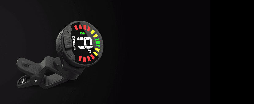 D'Addario Nexxus 360 Rechargeable Guitar Tuner - Clip On Guitar Tuner - Acoustic Guitar Tuner - Electric Guitar Tuner - 24 Hours of Tuning Time per Charge - Rotates 360-degrees