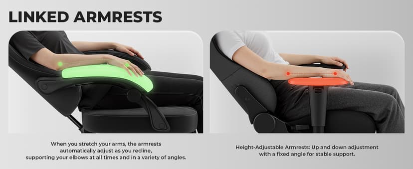 Ergonomic Gaming Chair Video Gamer Chairs Gaming Computer Chairs Gamer Chairs for Adults Massage Lumbar Support Swivel Height Adjustable Headrest Backrest Black