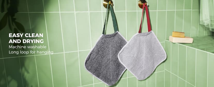 ZOMCHI 2 Count Wash Cloths, Exfoliating Washcloth with Dual Texture for Face and Body, Exfoliating Wash Cloth for Showering (Deep and Gentle)