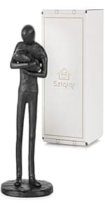 Sziqiqi Dad Gifts from Daughter: Dad Daughter Iron Figurine Father Daughter Decoration for Fathers Day Wedding Christmas Birthday Gifts Statue for Son Husband