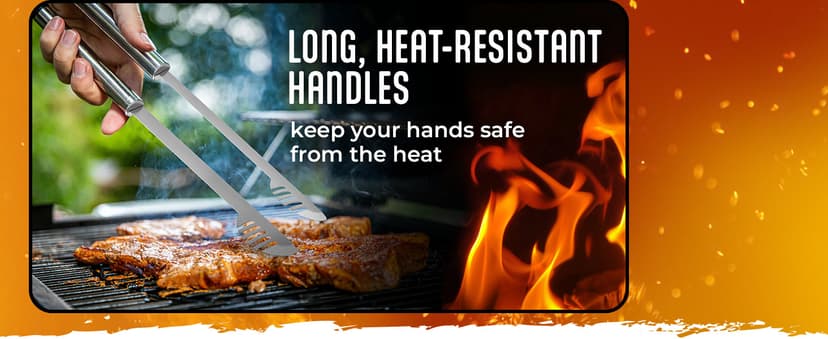 Kaluns Grilling Accessories, Birthday Gifts for Men Grilling Gifts, Heavy Duty Stainless Steel BBQ Grill Tools Set for Outdoor Grill with Aluminum Case and Apron, Husband Dad Gifts for Christmas