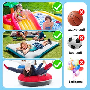 Electric Air Pump,Portable Quick-Fill Air Pump, Air Mattress Pump with 3 Nozzles for Inflatable Boat, Air Mattress Beds,Swimming Ring.Compatible with Home and car Adapter by Inscool (110V AC/12V DC)